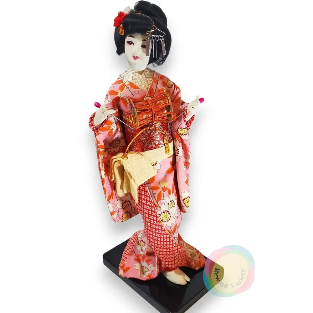 Vintage 1962 1963 Japanese Geisha Dolls Set of 3 11